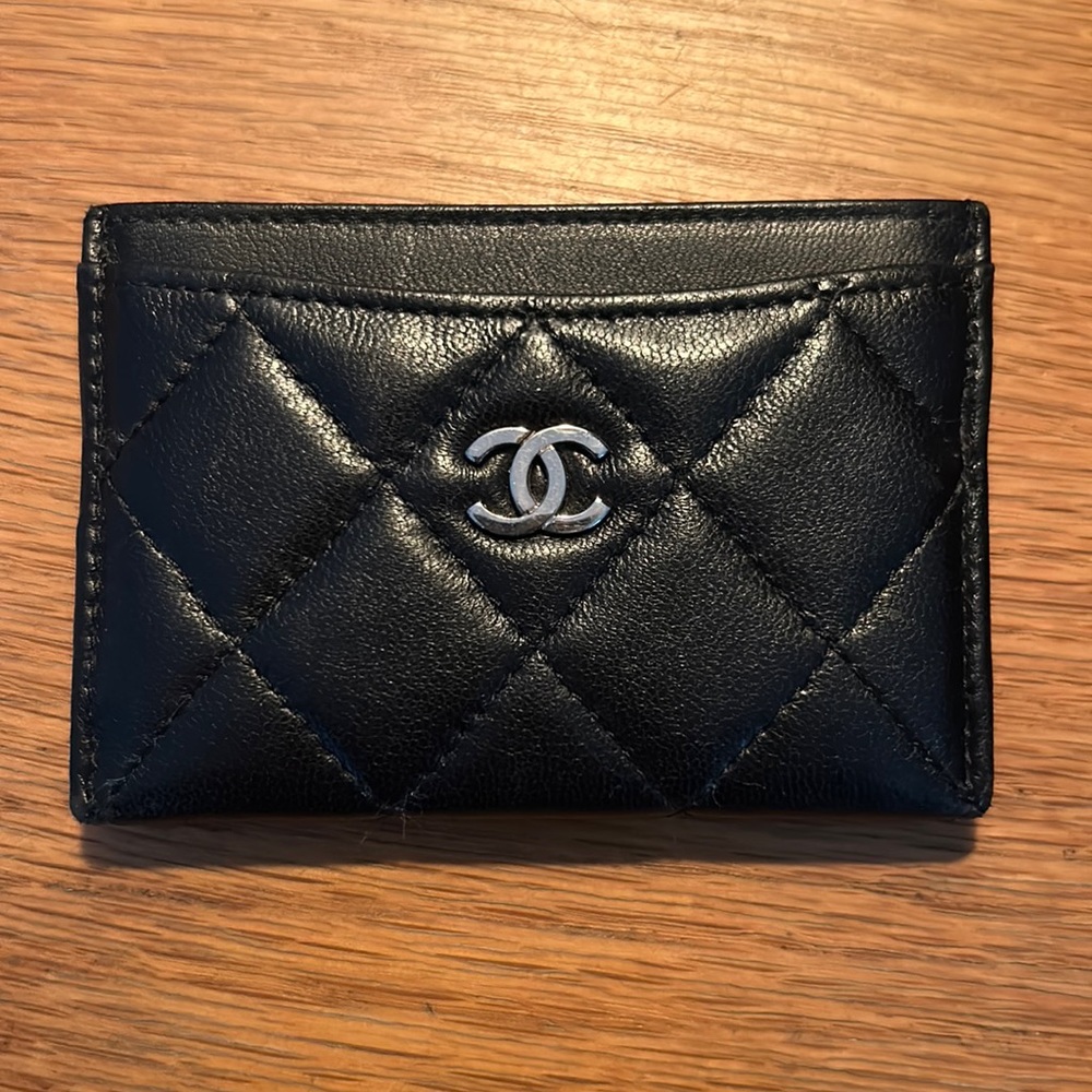 Authentic Chanel Black Credit Card Holder